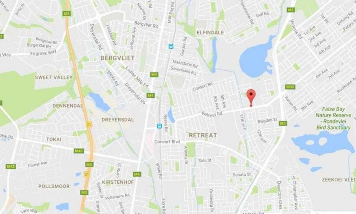 kartta Cape Town bergvliet