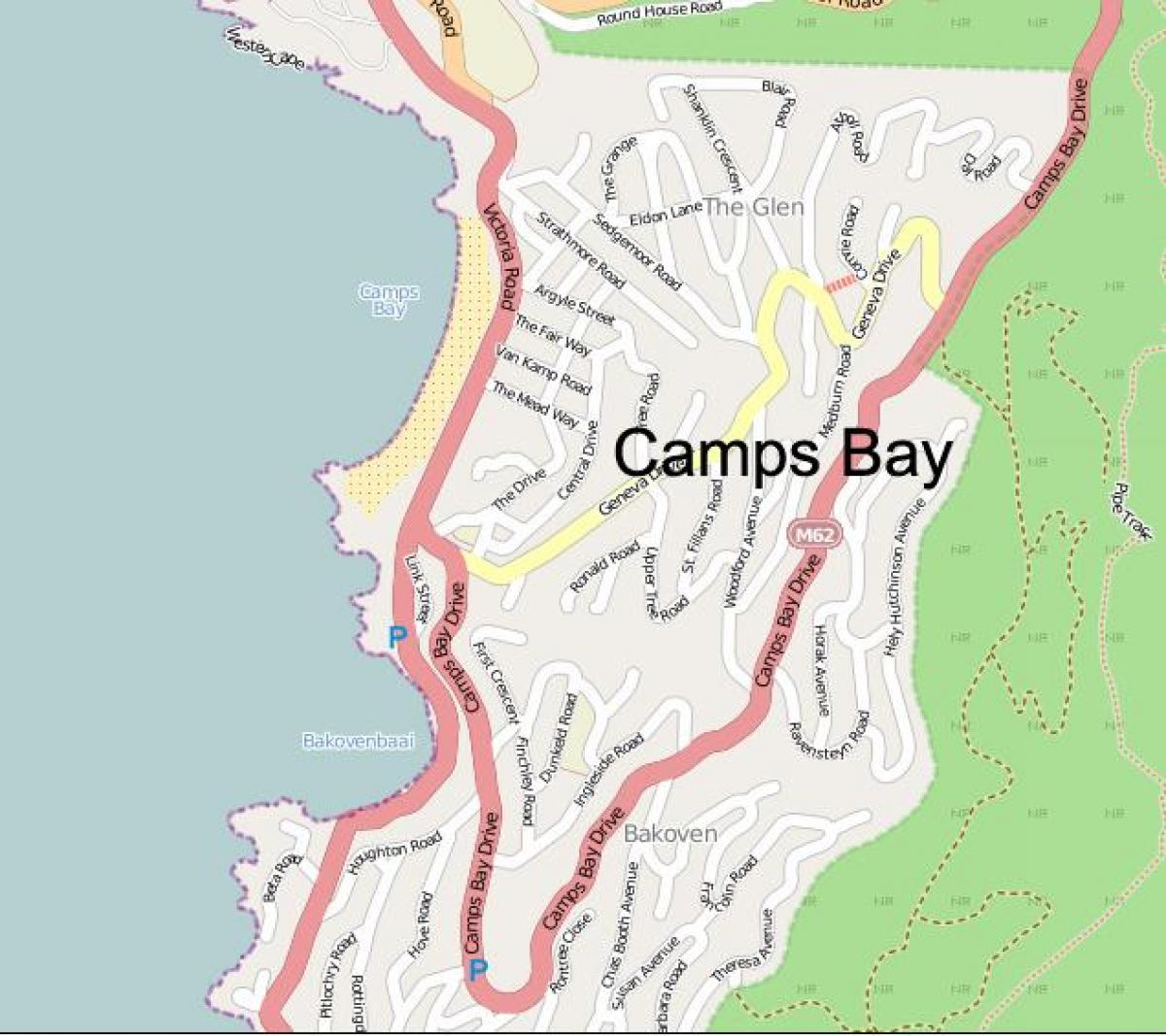 kartalla camps bay Kapkaupunki