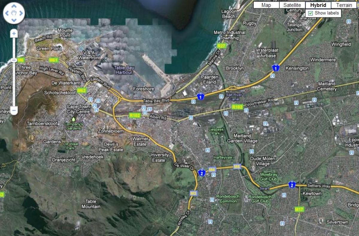 kartta Cape Town satelliitti
