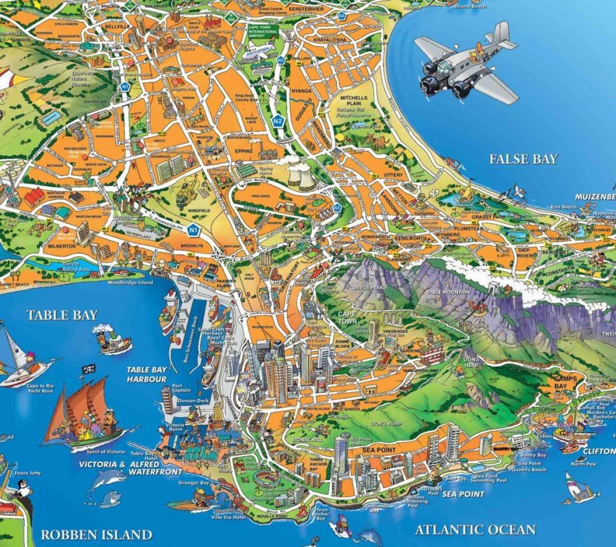 turisti kartta Cape Town