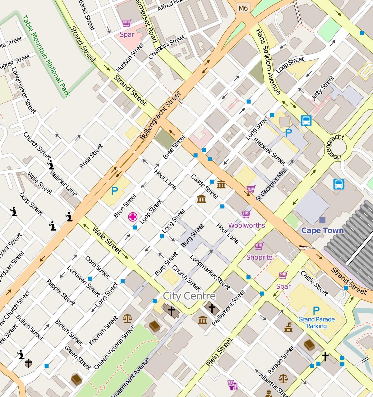 Cape Town centre kartta