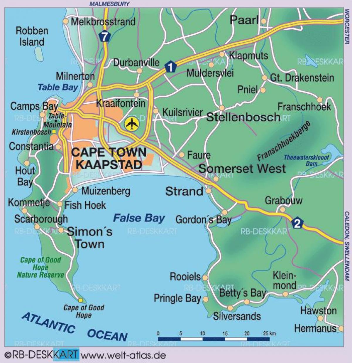 kartta Cape Town