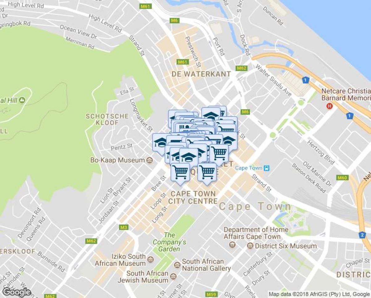 kartta shortmarket street Cape Town