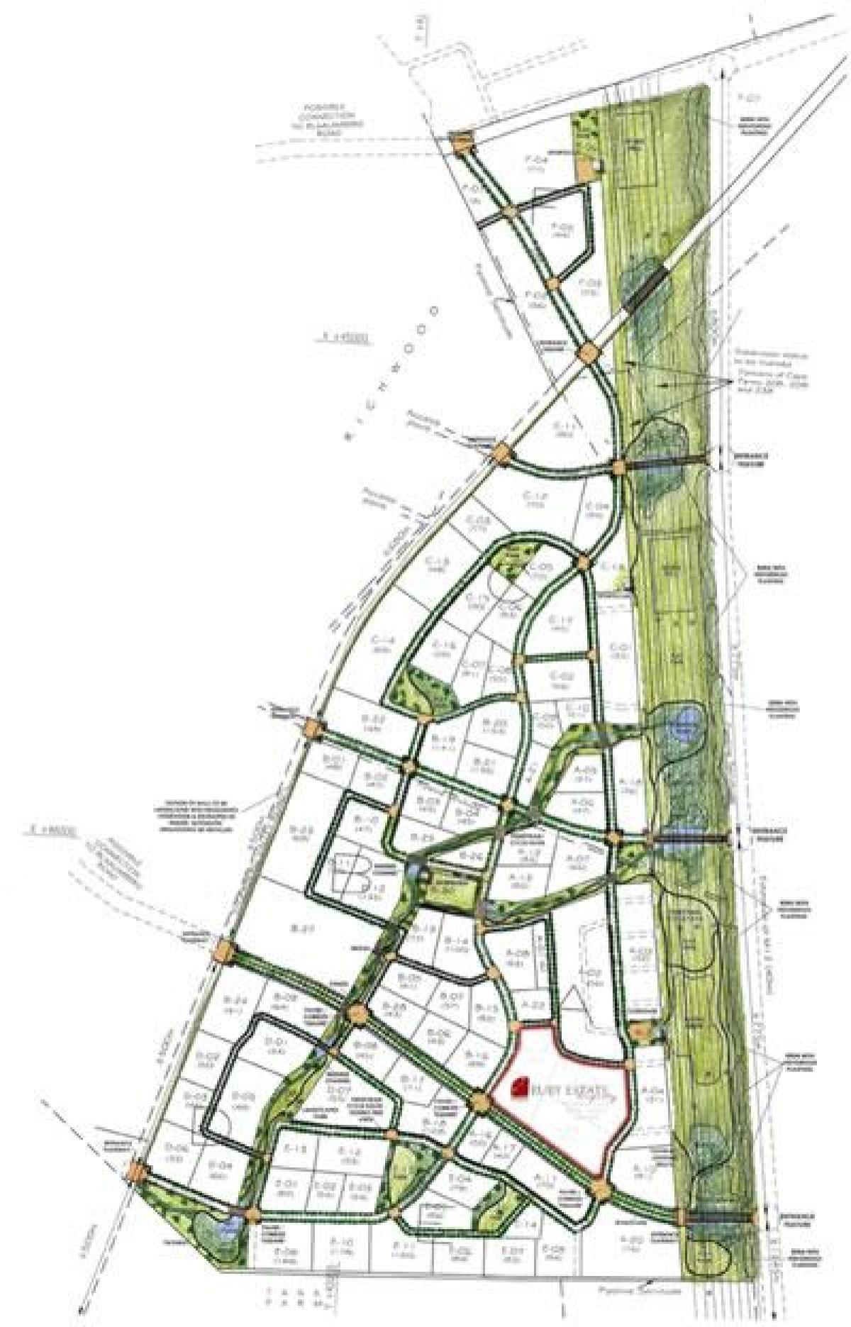 kartta viininpunainen estate, Cape Town