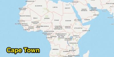 Cape Town kaupungin kartta Etelä-Afrikka