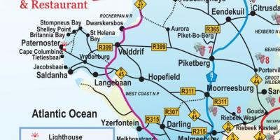 Kartta Cape Town road