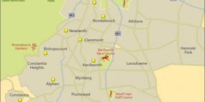 Kartta Cape Town southern suburbs