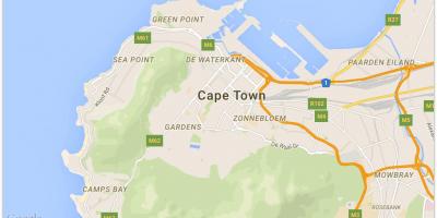 Kartta kapkaupunki Cape Town