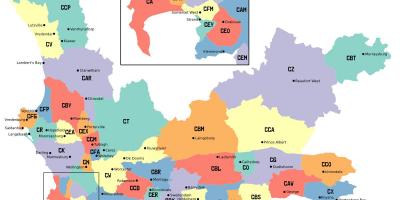 Kartta western cape lähiöissä
