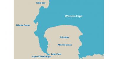 Kartta table bay Etelä-Afrikka