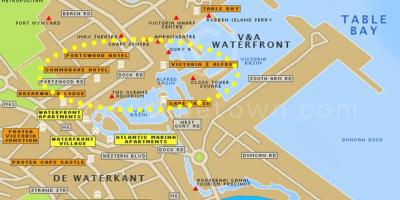 V&a Cape Town waterfront kartta