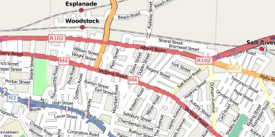 Street kartta woodstock Cape Town